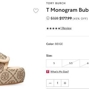 MAKE AN OFFER will negotiate! worn once.Tory Burch Monogram Bubble Slides size 8